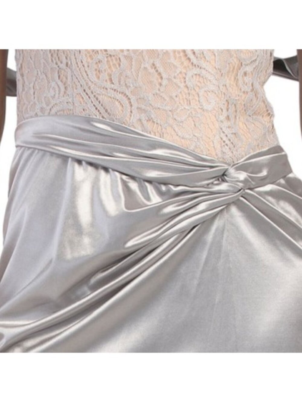 RENE BY RENE RUIZ Off The Shoulder Metallic Gown - Picture 4 of 5